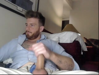 daddy Straight man strokes his humongous hard cock on webcam big cock